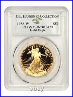 1988-W Gold Eagle $50 PCGS PR 69 DCAM Proof American Gold Eagle