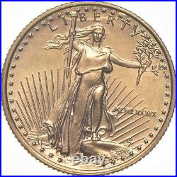 1989 $10 American Gold Eagle 1/4 Oz. 999 Fine Gold 0182