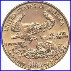 1989 $10 American Gold Eagle 1/4 Oz. 999 Fine Gold 0182