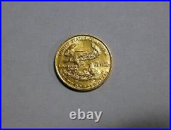 1989 5 Dollar 1/10 oz Fine Gold American Eagle Coin MCMLXXXIX
