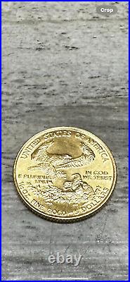 1989 $5 GOLD AMERICAN EAGLE UNCIRCULATED 1/10th ozt, LOW MINTAGE BETTER DATE