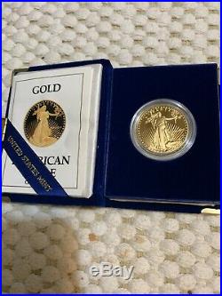 1989-W American Gold Eagle Proof 1 oz $50 in Original Mint Packaging One Oz Gold