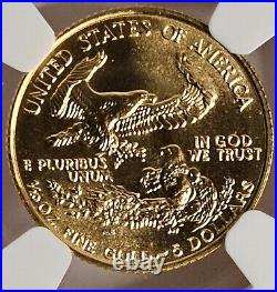 1990 ($5) 1/10th oz Gold Eagle Coin NGC MS69 New Slab Free Shipping in USA