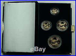 1990 American Eagle Gold Proof 4 Coin Set AGE in Box with COA