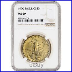 1990 American Gold Eagle (1 oz) $50 NGC MS69