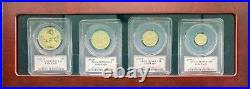 1990 American Gold Eagle Proof 4-Coin Year Set PCGS PR70 John Mercanti Signed