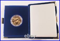 1990-P 1/2 Oz. Gold American Eagle Proof Coin with Original Box, Case, and CoA