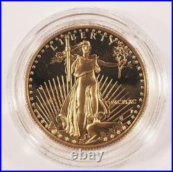 1990-P 1/2 Oz. Gold American Eagle Proof Coin with Original Box, Case, and CoA