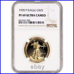 1990-P American Gold Eagle Proof 1/2 oz $25 NGC PF69 UCAM