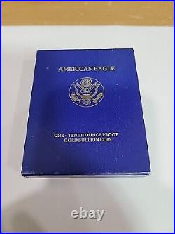 1990 P U. S. Mint 1/10 Oz Gold Proof American Eagle Coin