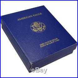 1990-W American Gold Eagle Proof 1 oz $50 in OGP