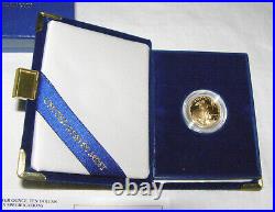 1990-p $10 American Eagle Gold Bullion Coin Proof-low Mint. 1/quarter Oz 22k