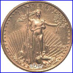 1991 $5 American Gold Eagle 1/10 Oz. 999 Fine Gold 0146