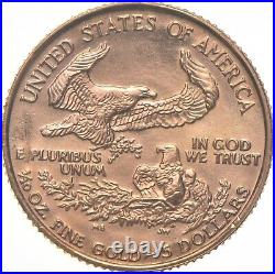 1991 $5 American Gold Eagle 1/10 Oz. 999 Fine Gold 0148