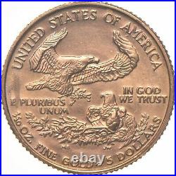 1991 $5 American Gold Eagle 1/10 Oz. 999 Fine Gold 0158