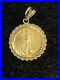 1991 $5 American Gold Eagle 1/10 oz. 999 pendant with 14k gold Bezel MCMXCI
