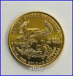 1991 American Gold Eagle 1/10 oz $5
