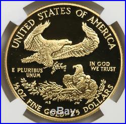1991-P American Gold Eagle $25 Half-Ounce 1/2 oz Proof PF 70 Ultra Cameo NGC