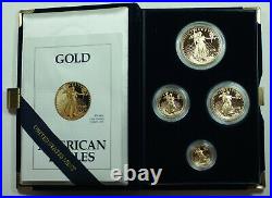 1992 American Eagle Gold Proof 4 Coin Set AGE in Box with COA