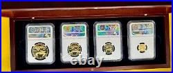 1992 American Gold Eagle Proof 4-Coin Year Set NGC PF70 Ed Moy