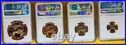 1992 American Gold Eagle Proof 4-Coin Year Set NGC PF70 Ed Moy