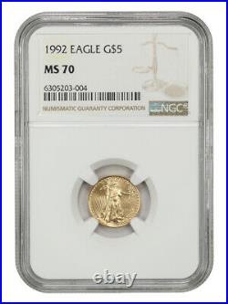 1992 Gold Eagle $5 NGC MS70 American Gold Eagle AGE