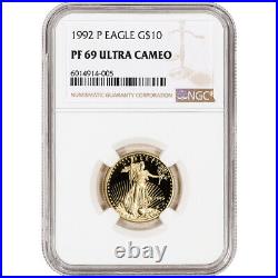 1992-P American Gold Eagle Proof 1/4 oz $10 NGC PF69 UCAM