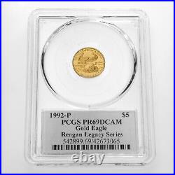 1992-P Gold American Eagle Proof Set Reagan Signature PCGS PR69DCAM with Case