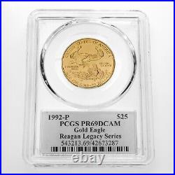 1992-P Gold American Eagle Proof Set Reagan Signature PCGS PR69DCAM with Case