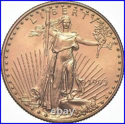 1993 $25 American Gold Eagle 1/2 Oz. 999 Fine Gold 0194