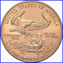1993 $25 American Gold Eagle 1/2 Oz. 999 Fine Gold 0194