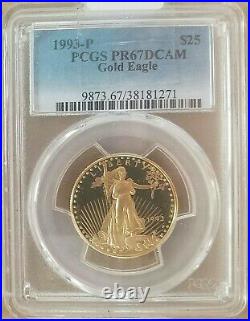1993-P $ 25 1/2oz PCGS PR67 DCAM American Eagle Gold Bullion Coin