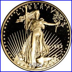 1993-W American Gold Eagle Proof 1 oz $50 in OGP