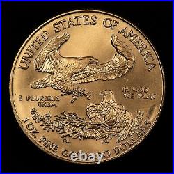 1994 G$50 1 oz Gold American Eagle BU Mint Error Stuck Thru Reverse G1668