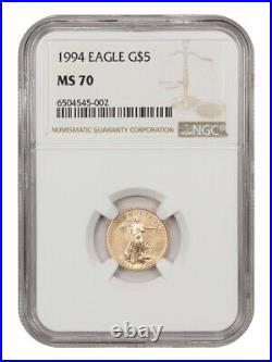 1994 Gold Eagle $5 NGC MS70 American Gold Eagle AGE