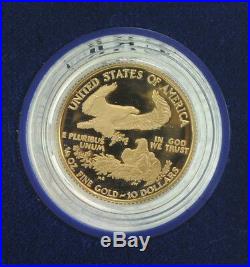 1994 US Fine Gold American Eagle 1/4 Ounce $10 Dollars Proof Coin