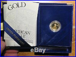 1994 W $5 American Eagle Proof Coin 1/10oz Gold withCase & COA MINT FRESH