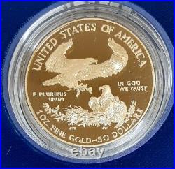 1994-W American Eagle Gold 1 Oz Proof Coin in Mint Box with COA