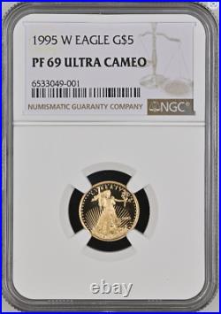 1995 W (1/10 oz) AMERICAN GOLD EAGLE PROOF NGC PF69 Ultra Cameo