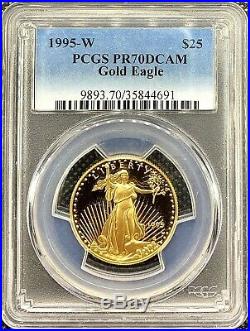 1995-W $25 American Gold Eagle Proof PR70 DCAM PCGS 1/2 oz Key Date Coin MINT
