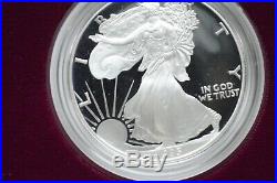 1995-W American Eagle 10th-Anniversary Gold OGP Silver Proof Set