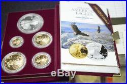1995-W American Eagle 10th-Anniversary Gold OGP Silver Proof Set