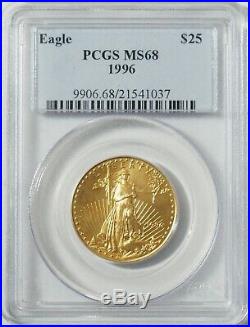 1996 $25 Gold Eagle-PCGS Near Perfect MS68 (Better Date) NO RESERVE (#30027)