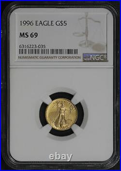 1996 $5 American Gold Eagle 1/10 oz NGC MS-69