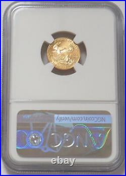 1996 Gold $5 American Eagle 1/10 Oz Coin Ngc Mint State 69