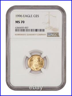1996 Gold Eagle $5 NGC MS70 American Gold Eagle AGE