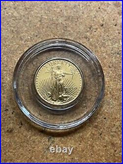 1997 1/10 ounce GOLD $5 AMERICAN EAGLE Liberty U. S. Coin in Capsule