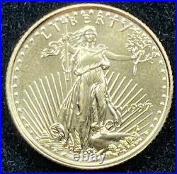 1997 American Eagle 1/10 Ounce $5 Liberty Gold Coin. STUNNING GEM