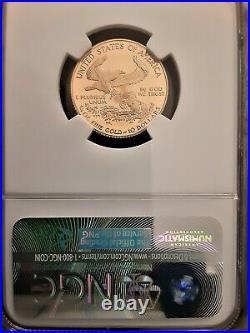 1998 $10G US Gold Eagle 1/4 oz NGC PF70UC Ed Moy Edition