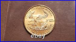 1998 $5 American Gold Eagle 1/10 ounce tenth oz BRIGHT UNCIRCULATED UNC MS AGE